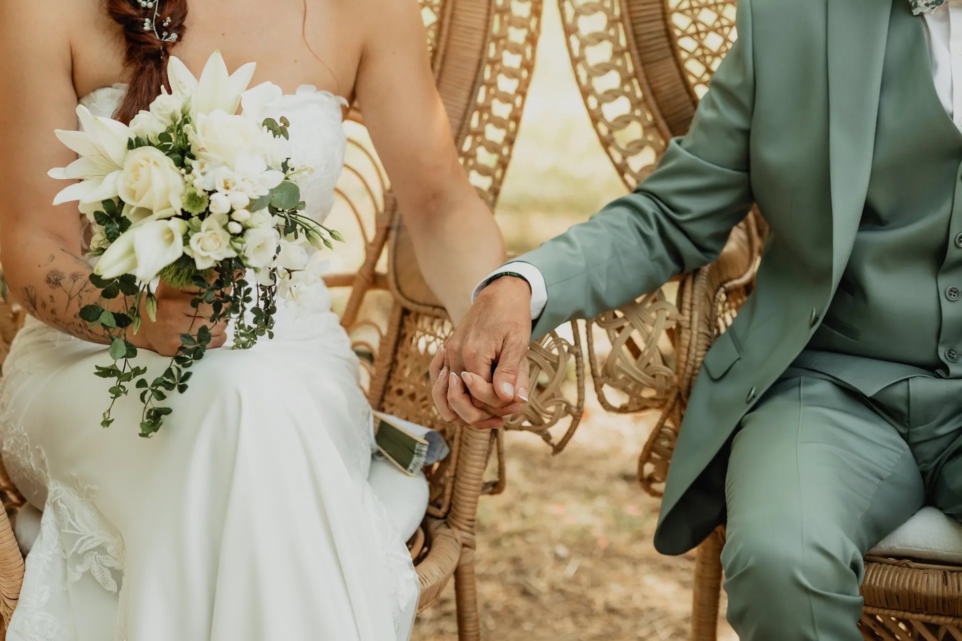 Outdoor symbolic ceremony at Domaine du Hirtz, Alsace